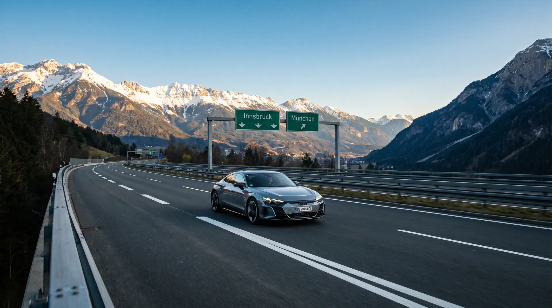 Österreichische Autobahn durch die Alpen